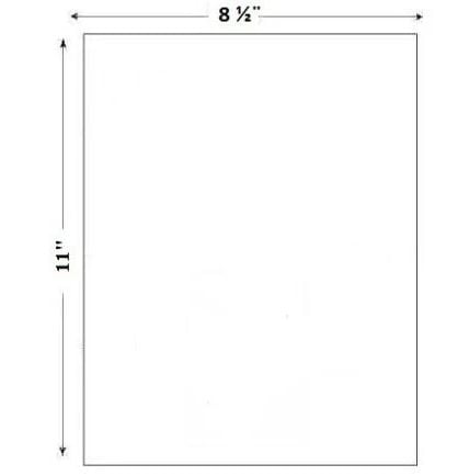 8.5" x 11" Full-Sheet (1-Up) Peel-&-Stick Printable Labels (100pk)