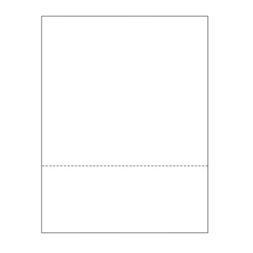 8.5" x 11" Cardstock Single Perforated 3.5" from bottom - 250 Sheets