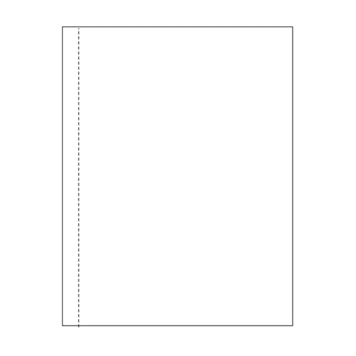 8.5" x 11" Single Vertical Perforated 0.5" from left - 500 Sheets
