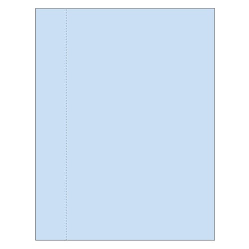 8.5" x 11" Cardstock Single Vertical Perforated 1.5" from left - 250 Sheets