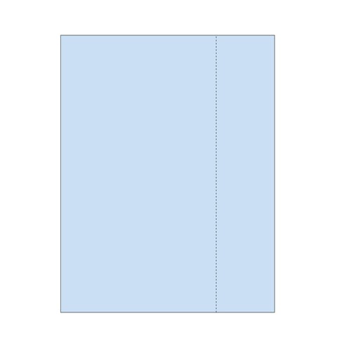 8.5" x 11" Cardstock Single Vertical Perforated 6.25" from left - 250 Sheets