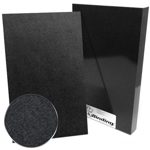 8.5" x 14" Legal Size 100pt Black Chipboard Covers - 25pk