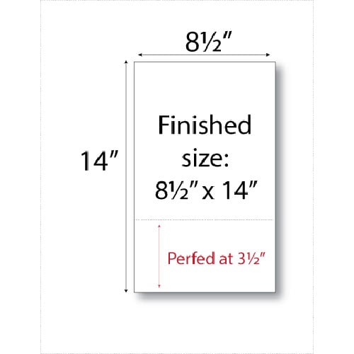 8.5" x 14" Single-Perforated from bottom - 500 Sheets