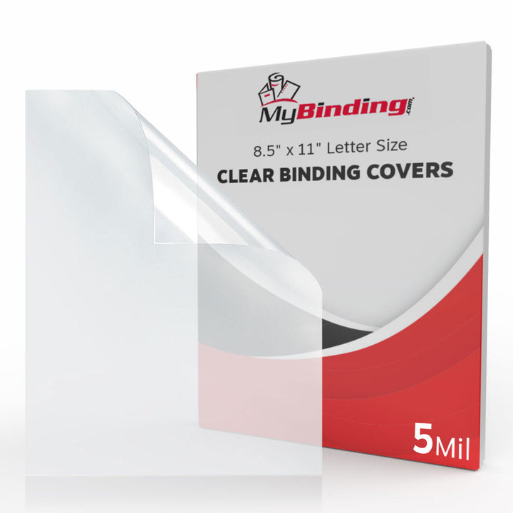 Crystal Clear 8.5 x 11" Heat Resistant 5mil Letter Size Covers - 100pk