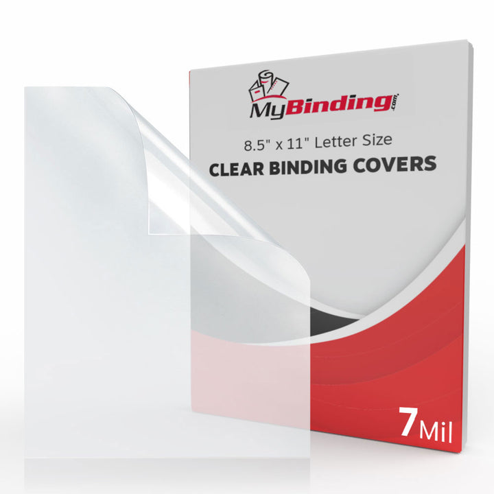 Crystal Clear 8.5 x 11" Heat Resistant 7mil Letter Size Covers - 100pk