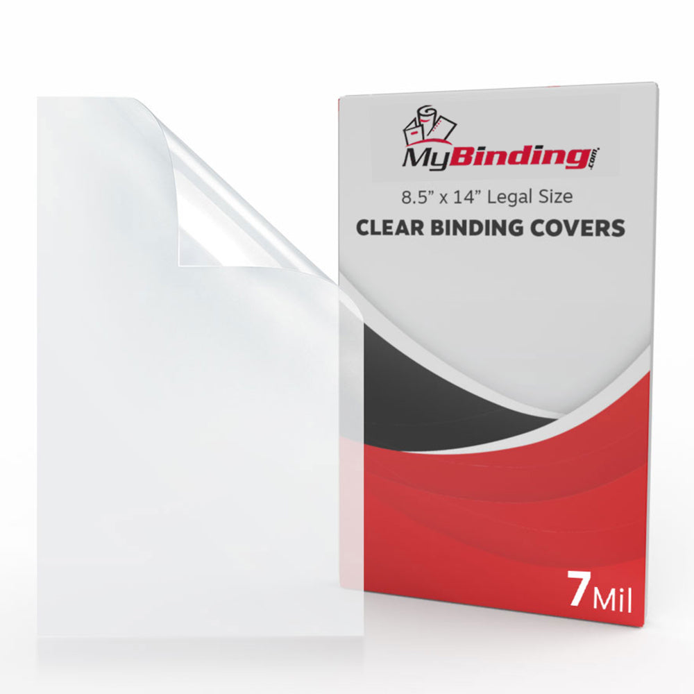 7mil Crystal Clear 8.5" x 14" Legal Size Binding Covers [With Tissue] -100pk