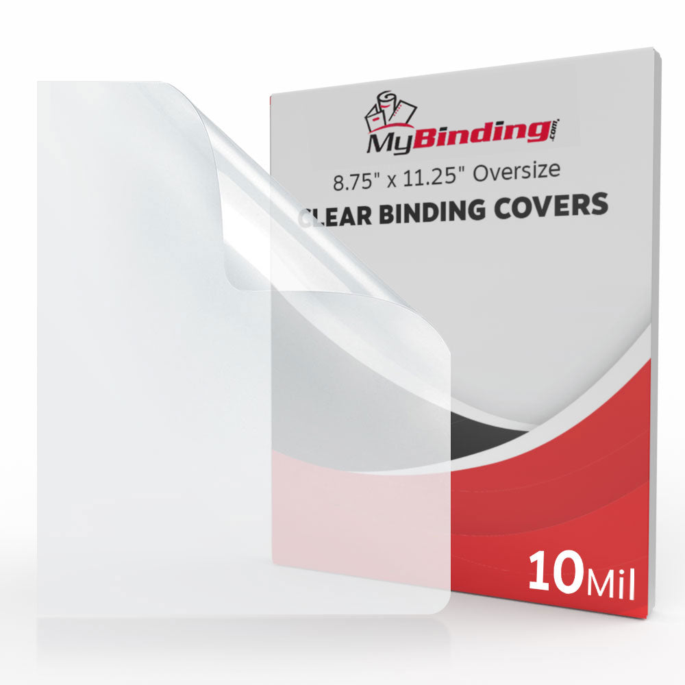 10mil Crystal Clear 8.75" x 11.25" Oversize Binding Covers [With Tissue] -100pk