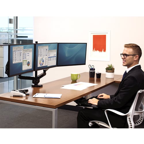 Fellowes Platinum Series Triple Monitor Arm - 8042601