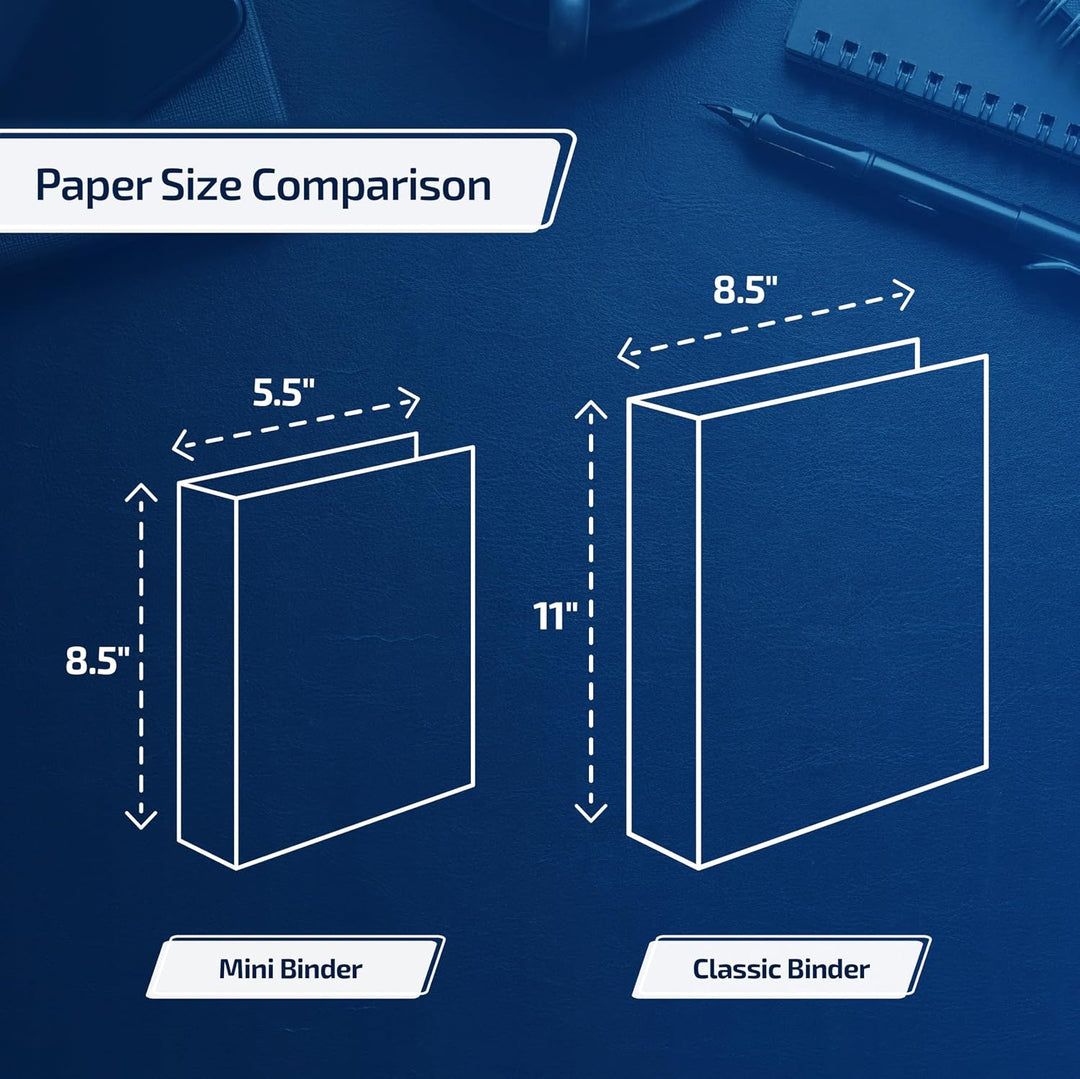 Easyview 1.5” White Half Size View Binders – 6pk