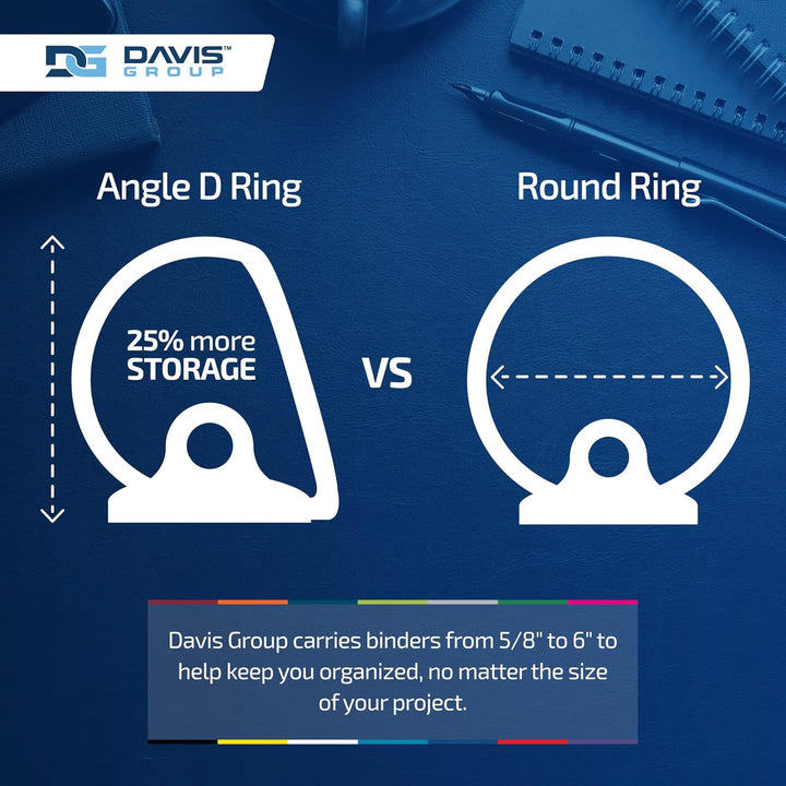 White Premium Economy Angle D Ring Binders - 6pk