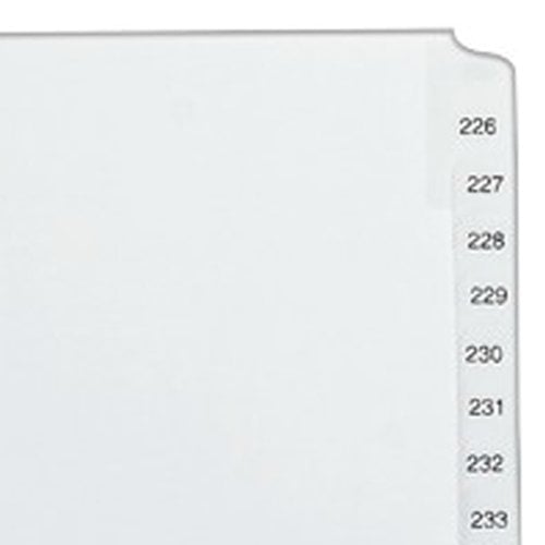 Avery 226-250 Legal 11" x 8.5" Allstate Style Collated Dividers - 82192 - Clearance Sale