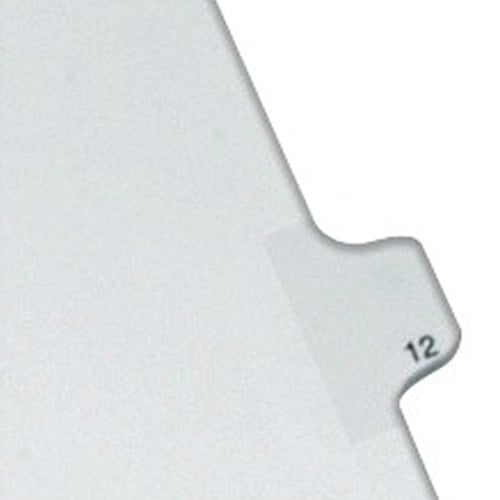 Avery 12 Individual Number Legal Index Allstate Style Dividers 25pk - 82210 - Clearance Sale
