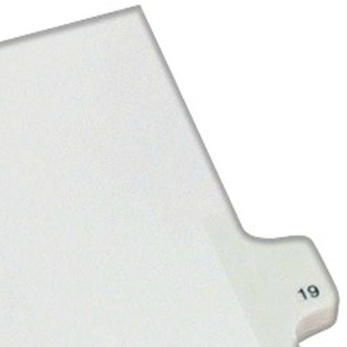 Avery 19 Individual Number Legal Index Allstate Style Dividers 25pk - 82217 - Clearance Sale