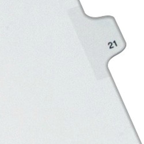 Avery 21 Individual Number Legal Index Allstate Style Dividers 25pk - 82219 - Clearance Sale