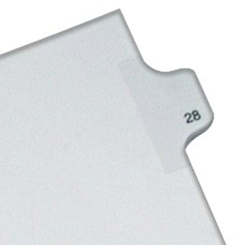 Avery 28 Individual Number Legal Index Allstate Style Dividers 25pk - 82226 - Clearance Sale