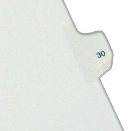 Avery 30 Individual Number Legal Index Allstate Style Dividers 25pk - 82228 - Clearance Sale
