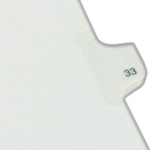 Avery 33 Individual Number Legal Index Allstate Style Dividers 25pk - 82231 - Clearance Sale