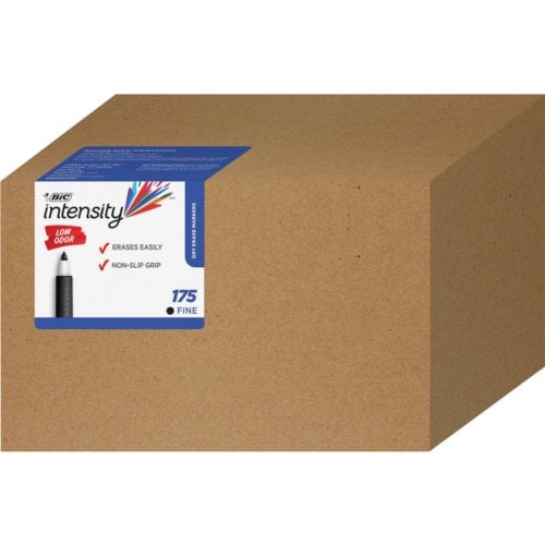 BIC Intensity Dry-erase Black Markers (Fine Point) - 175/Carton (GDE175BK)