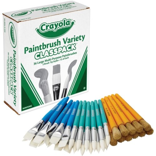 Crayola Paintbrush Variety Classpack - 36/Box