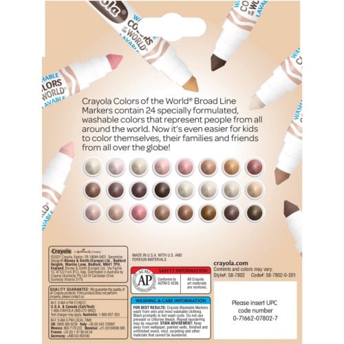 Crayola Colors Of The World Marker - 24/Pack