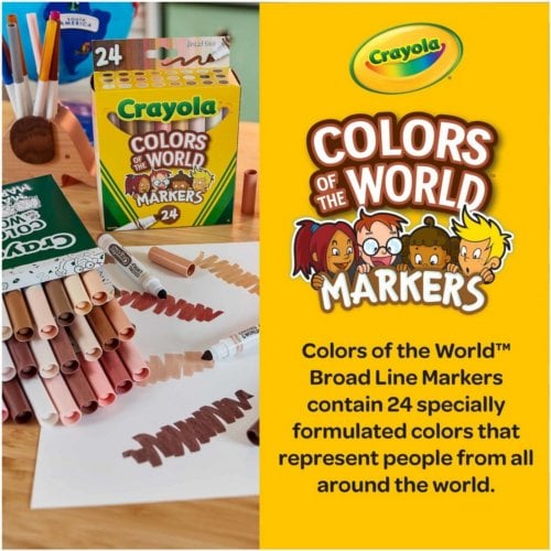 Crayola Colors Of The World Marker - 24/Pack