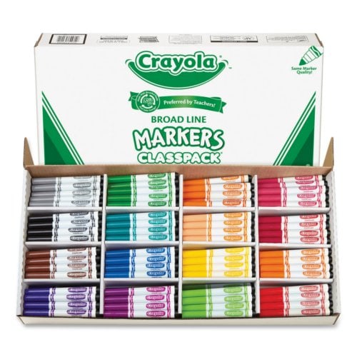 Crayola Broadline Classpack Markers - 256/Box