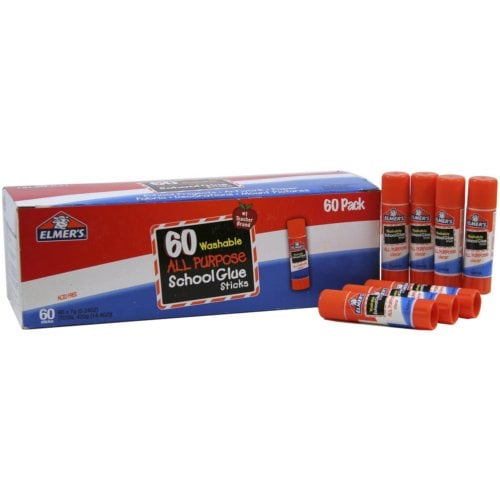 Elmer's Washable All-Purpose .24oz Clear School Glue Sticks (E501) - 60/Box