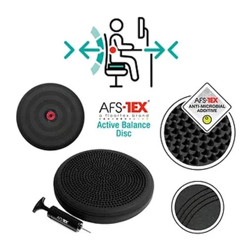 Floortex AFS-TEX® Active Anti-Mircobial Heavy Duty Balance Disc with Hand Pump