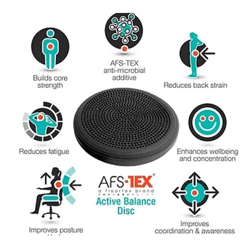 Floortex AFS-TEX® Active Anti-Mircobial Heavy Duty Balance Disc with Hand Pump