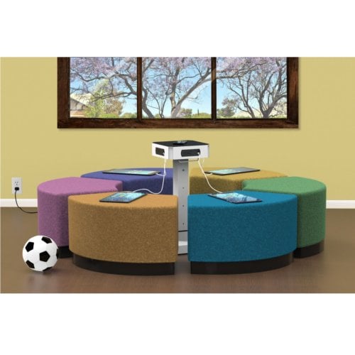 Luxor LuxPower Mobile AC and USB Charging Tower (Up to 16 Devices) - LUXPWR-WH