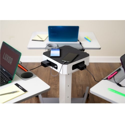 Luxor LuxPower Mobile AC and USB Charging Tower (Up to 16 Devices) - LUXPWR-WH