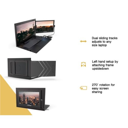 Luxor SideTrak® Slide HD 12.5" Attachable Portable Monitor - ST12BL