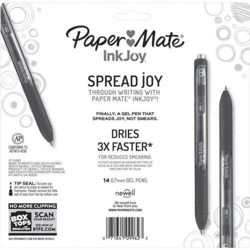 Paper Mate Assorted .7 mm InkJoy Gel Pen - 14pk