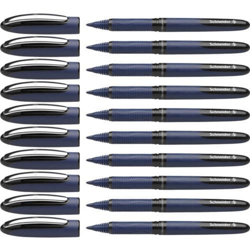 Schneider One Business Black .6mm Rollerball Pen - 10pk