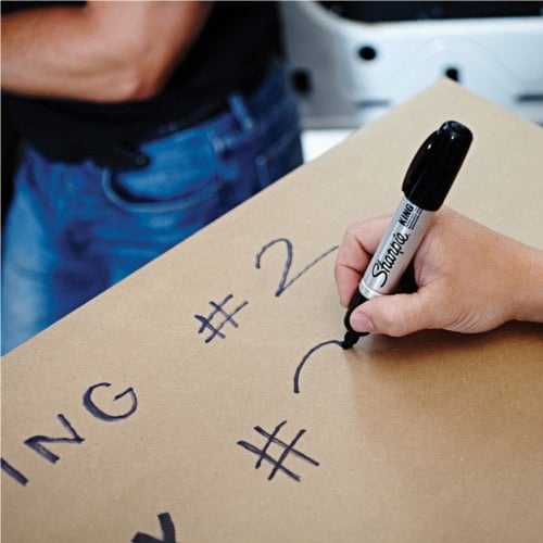 Sharpie King-Size Black Permanent Markers (Chisel Point) - 1 Dozen (15001)