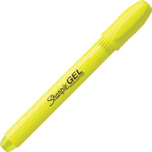 Sharpie Gel Highlighters (Fluorescent Yellow, Retractable) - 12/Pack (1780478)