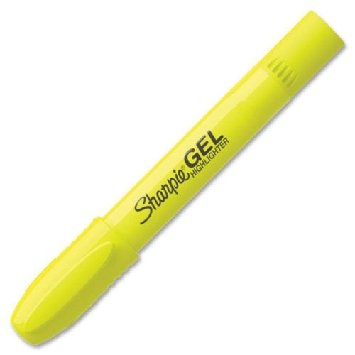 Sharpie Gel Highlighters (Fluorescent Yellow, Retractable) - 12/Pack (1780478)