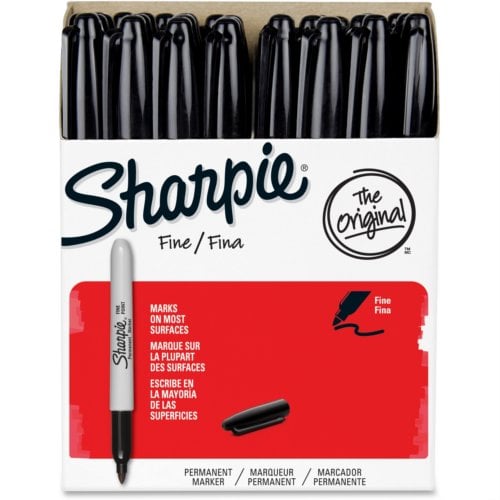 Sharpie Black Fine Point Permanent Markers (1884739) - 36/Pack