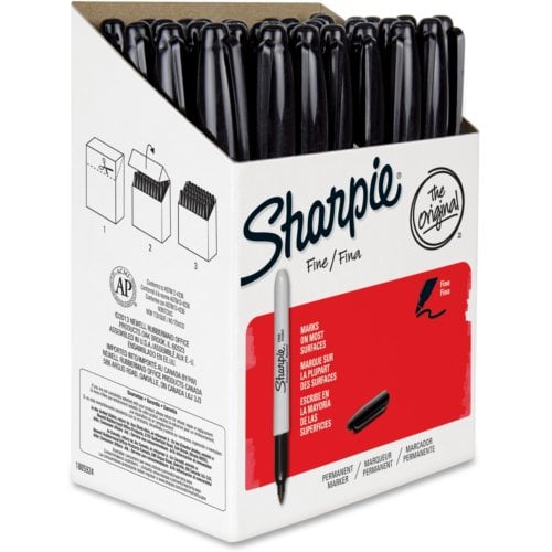 Sharpie Black Fine Point Permanent Markers (1884739) - 36/Pack