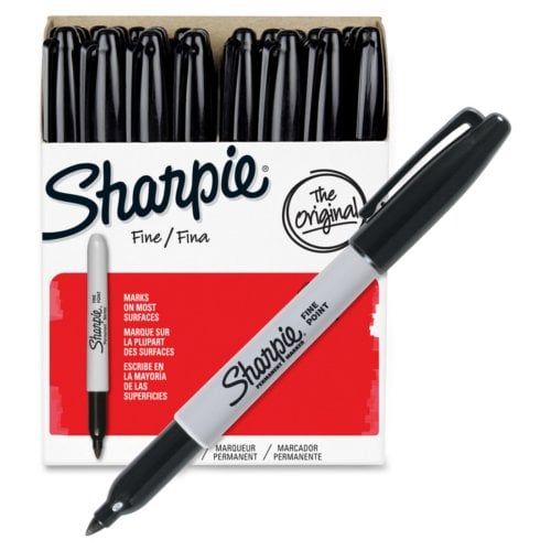 Sharpie Black Fine Point Permanent Markers (1884739) - 36/Pack