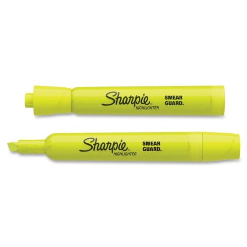 Sharpie SmearGuard Tank Style Highlighters (Fluorescent Yellow) - 36/Pack (1920938)