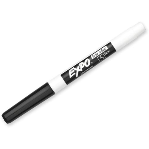 Expo Low-Odor Dry-Erase Black Fine Tip Markers - 36/Pack (1921062)
