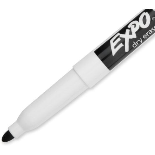 Expo Low-Odor Dry-Erase Black Fine Tip Markers - 36/Pack (1921062)