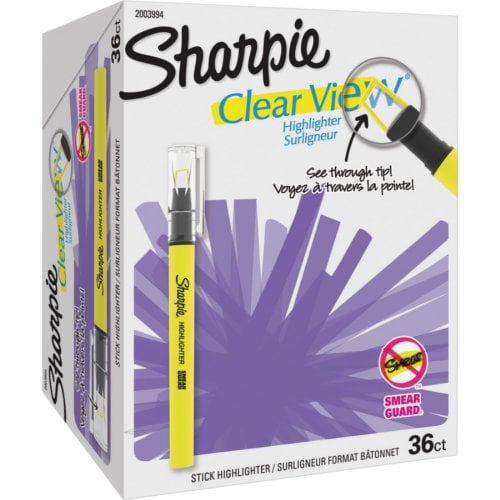 Sharpie Clear View Highlighters (Chisel Point, Asstd. Colors) - 36/Pack (2003994)