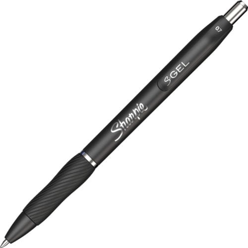 Sharpie Black S-Gel Pens (.7mm Tip, Retractable) - 1 Dozen (2096159)
