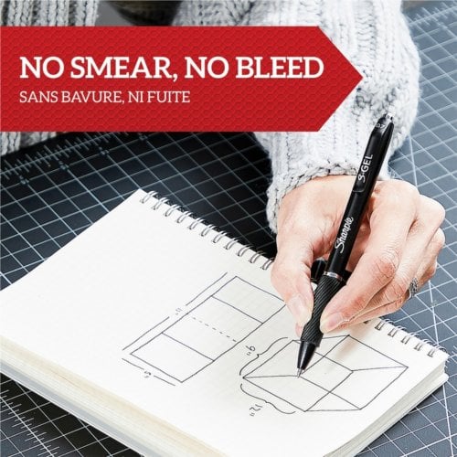 Sharpie Black S-Gel Pens (.7mm Tip, Retractable) - 1 Dozen (2096159)