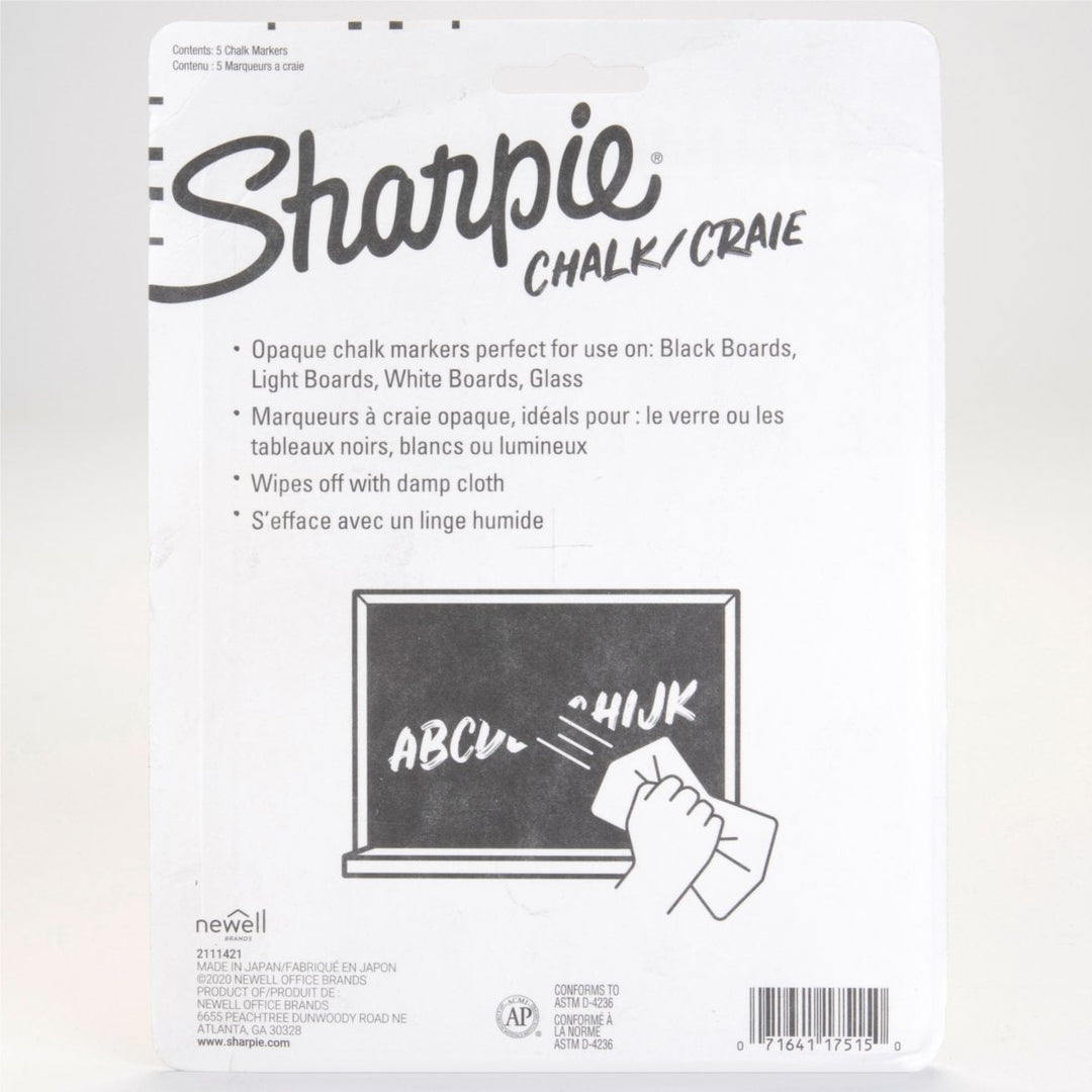 Sharpie Wet Erase Chalk Markers - 5/PK