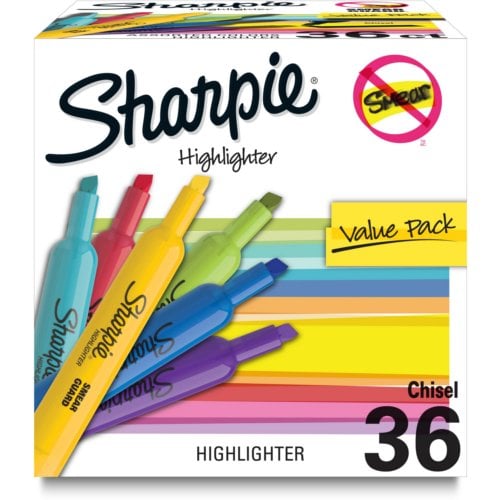 Sharpie Multicolor Chisel Highlighter - 36pk