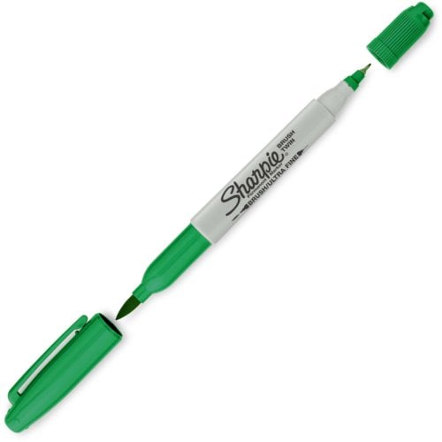 Sharpie Brush Twin Tip Permanent Markers - 12pk
