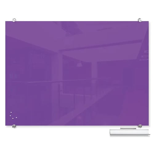 Balt Visionary Hierarchy 35.4" X 47.2" Purple Magnetic Glass Whiteboard